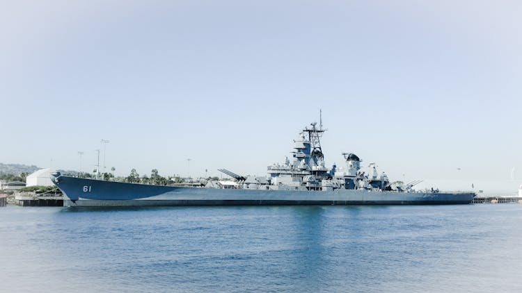 White Ship On Sea Under Blue Sky