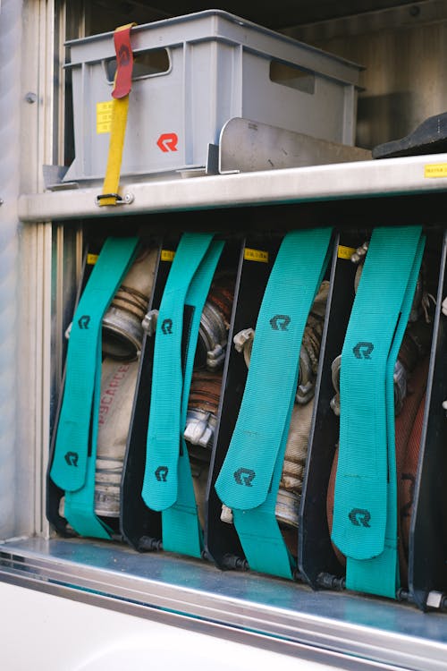 Firefighter Tools and Equipment inside a Fire Truck