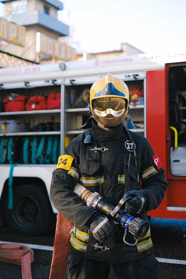 Firefighter With Hose