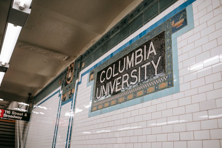 Inscription On Subway Station Entrance