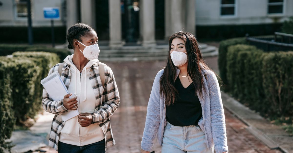 Students at UHAS campus in Ho walking between classes