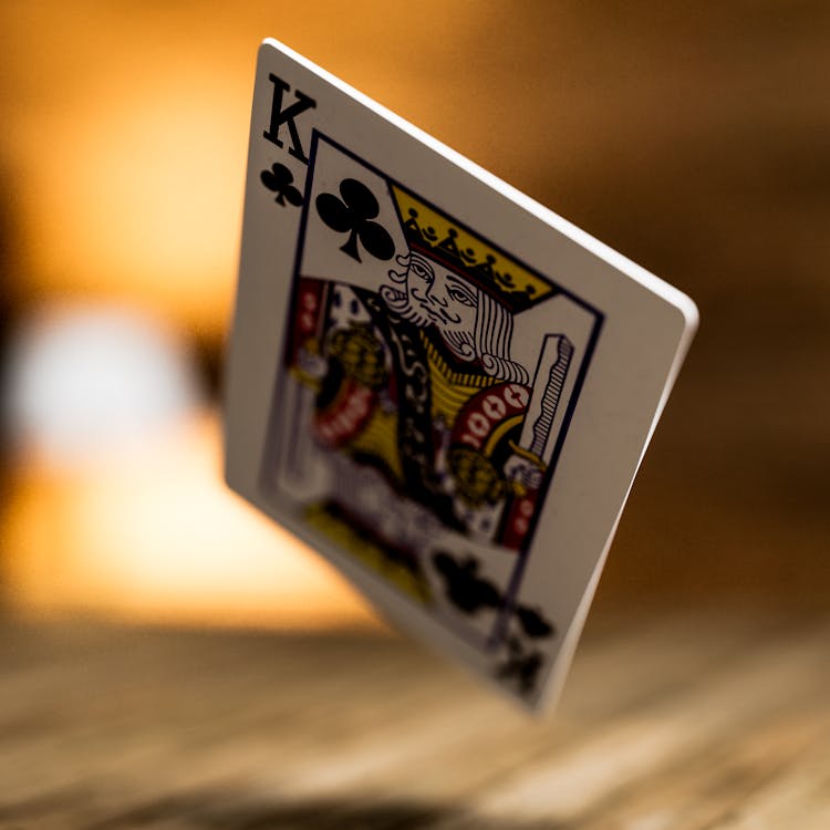 Close-Up Shot Of A Poker Card