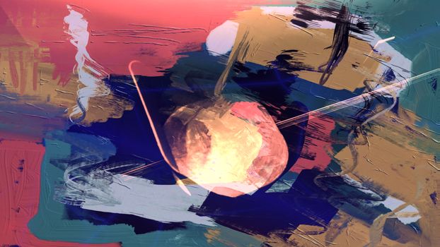 Dynamic abstract acrylic artwork showcasing vivid colors and bold brushstrokes.