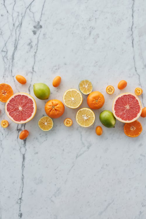 Fruits on Granite Surface