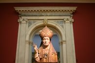 Sculpture of a Bishop in Bode Museum