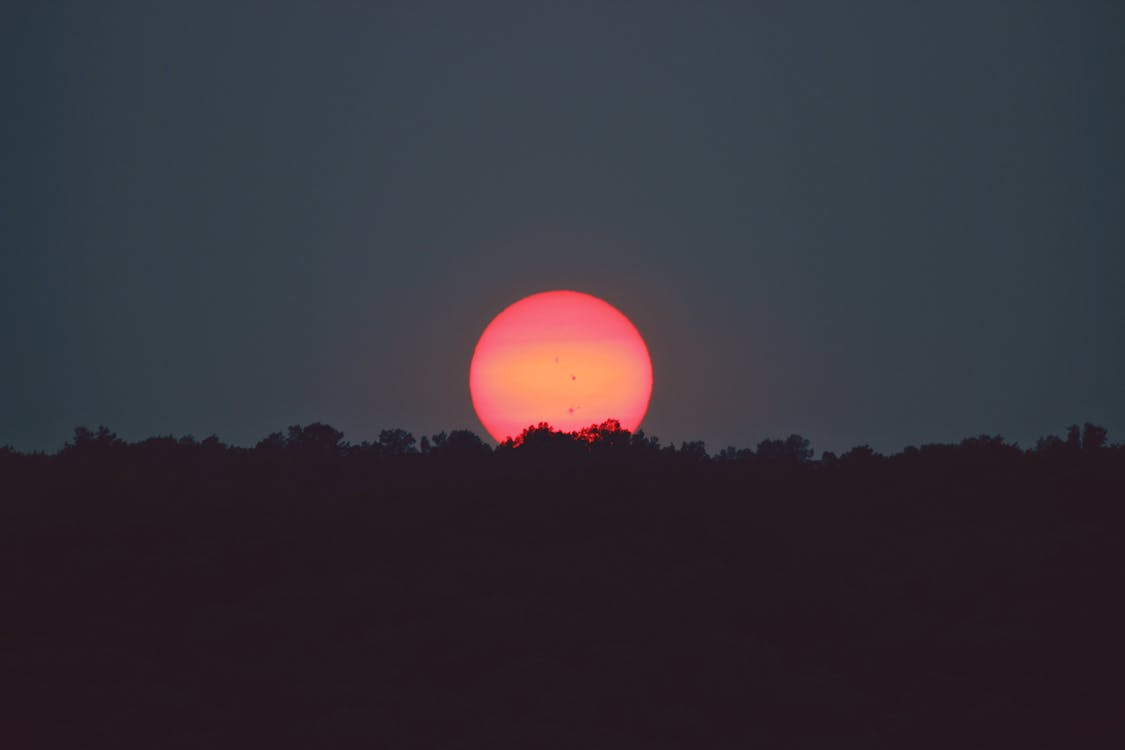 Kostnadsfri bild av apelsin, askmoln, blå