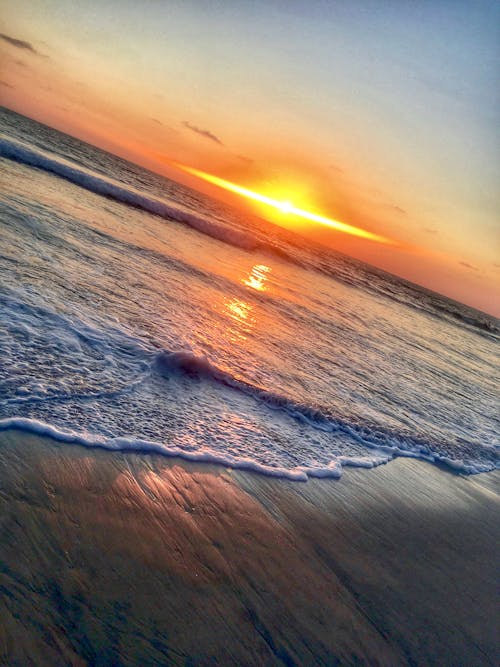 Free stock photo of diagonal, ocean, sunset