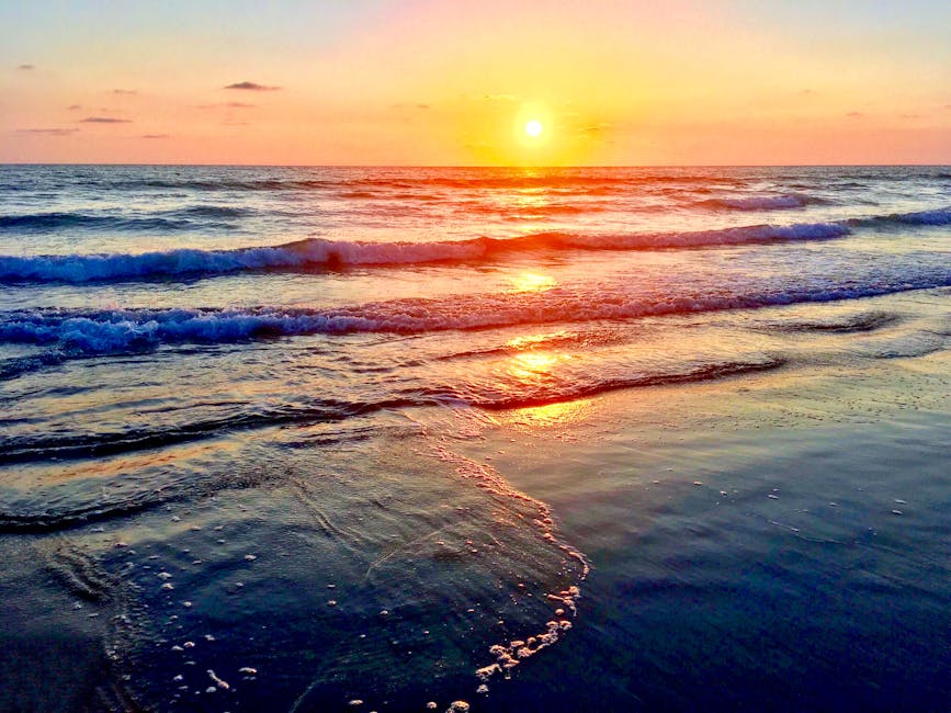 Free stock photo of ocean, sunset