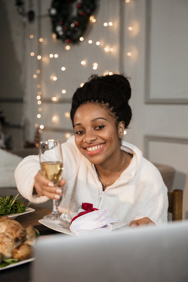 Woman Holding A Wine Glass