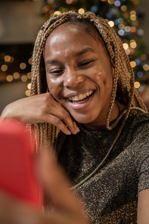 Free Smiling Woman On A Video Call Stock Photo