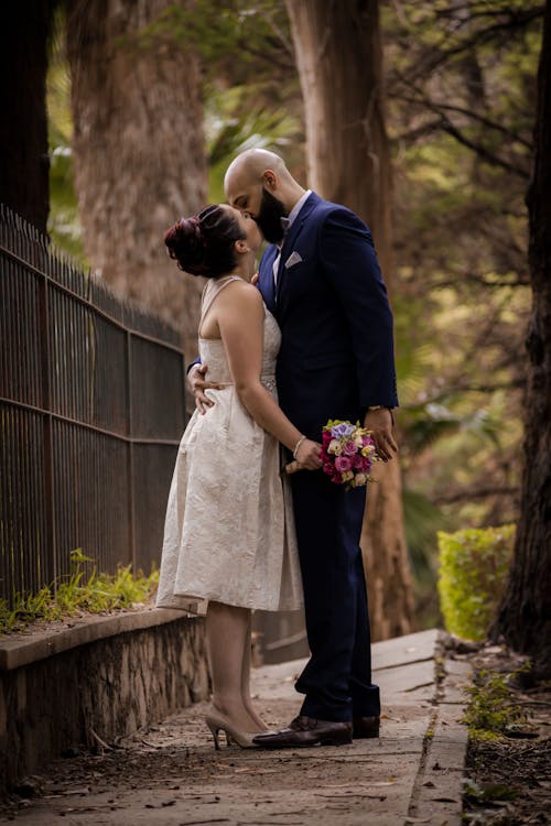 Lovely Married Couple Kissing Each Other