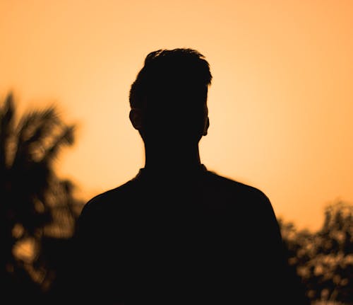 Free Silhouette of a Person during Sunset Stock Photo
