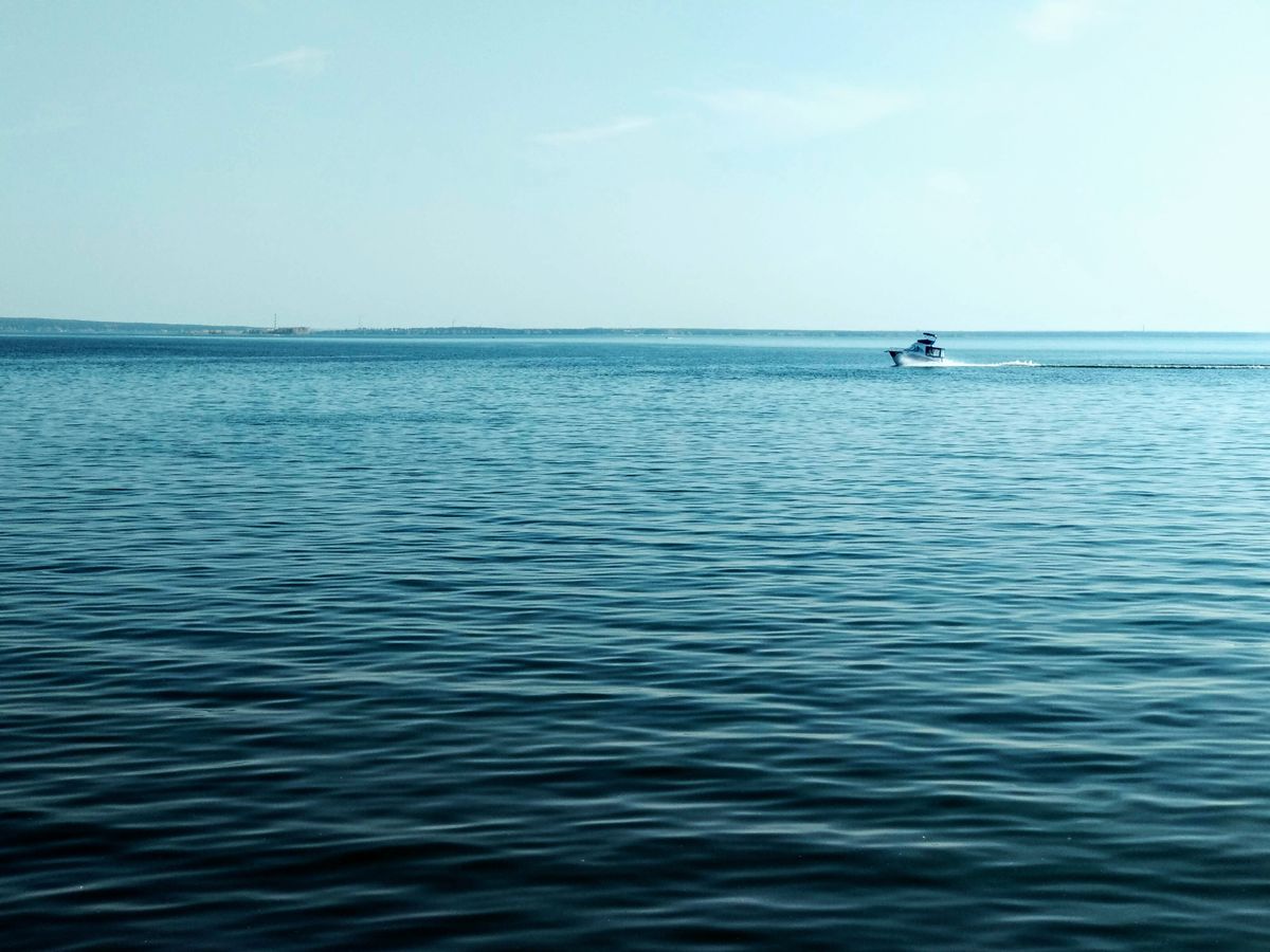 Lancha rápida en el mar