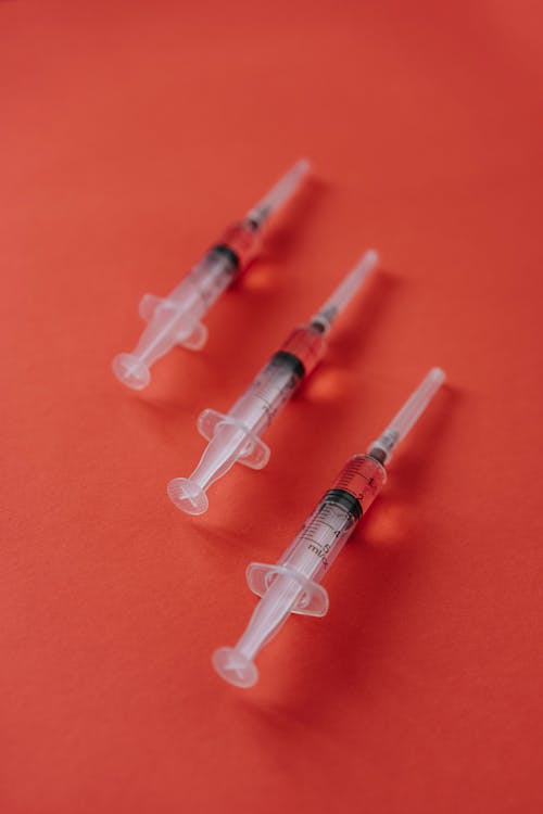 Close-Up Shot of Syringes 