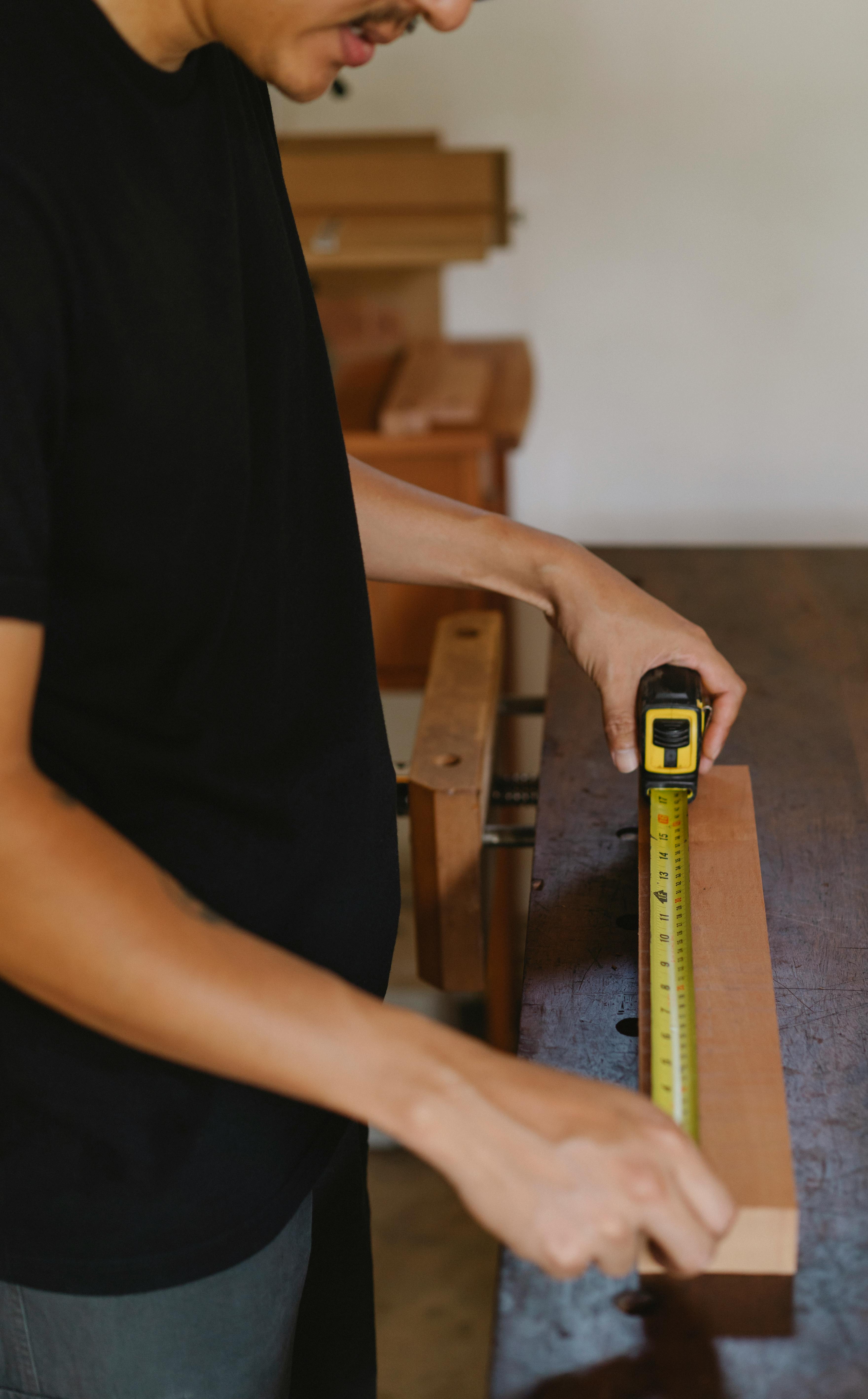 crop carpenter with tape measure