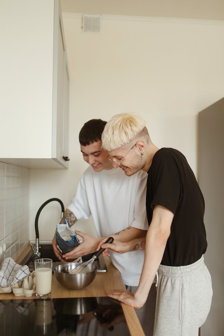 A Couple Making A Batter