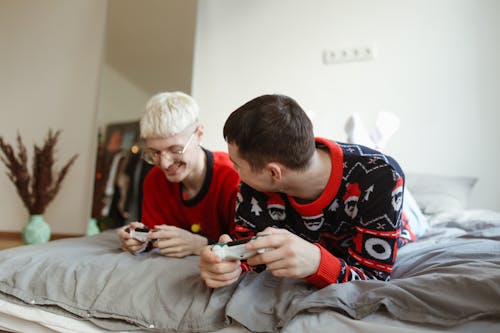 A Couple Playing Video Game in the Room