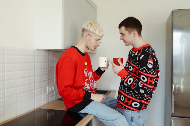 Couple Together In Kitchen