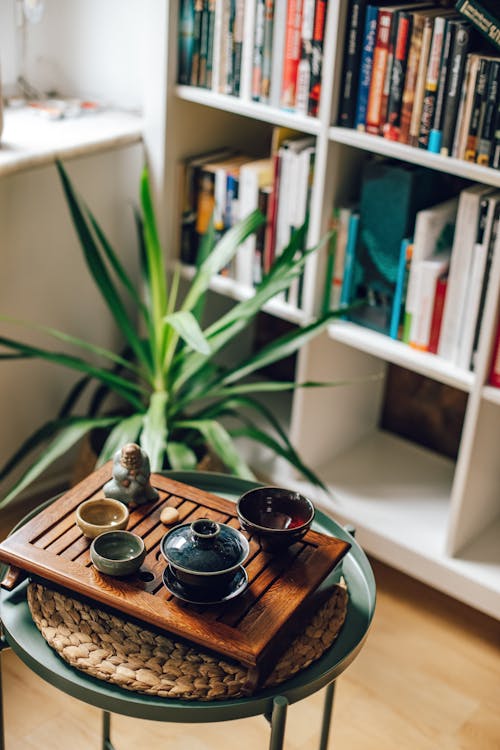 Ceramic Pots on a Coffee Table 