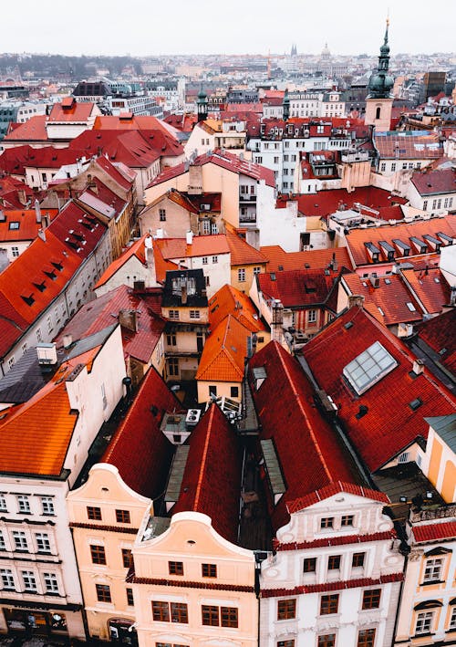 Red Roofs in an Old Town 