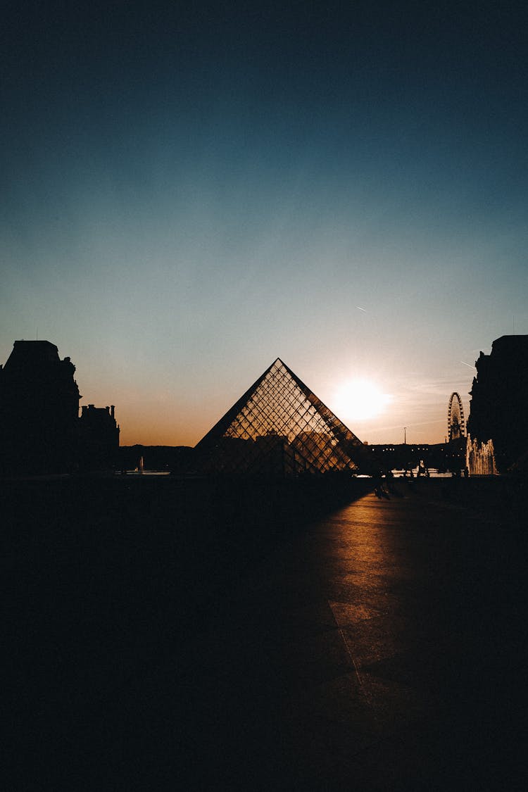 Back Lit Louvre At Sunset 