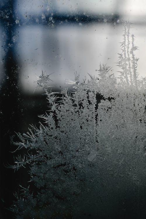 Close-up of Frost on a Glass