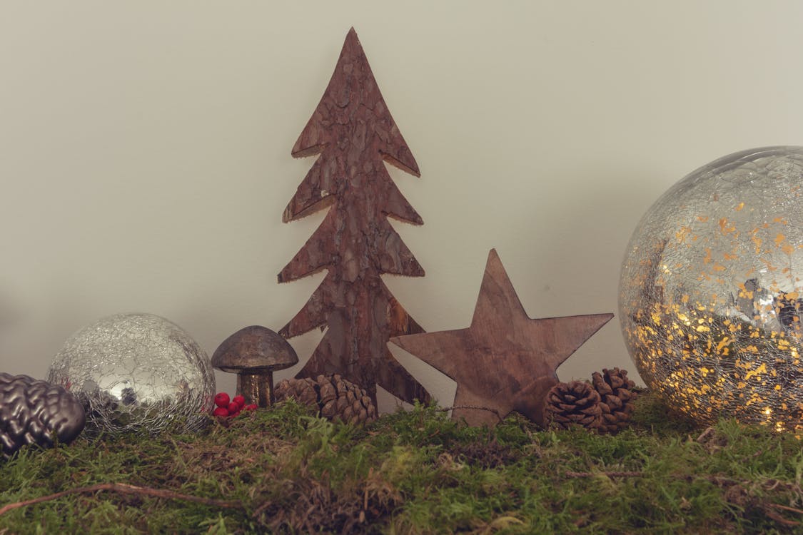 Imagine de stoc gratuită din con de pin, decorațiune de crăciun, decorativ