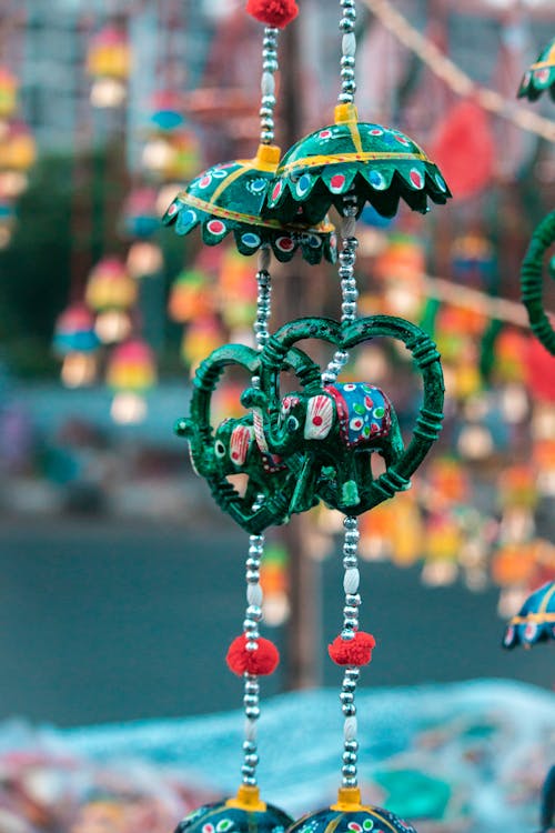 
A Close-Up Shot of Hanged Decorations