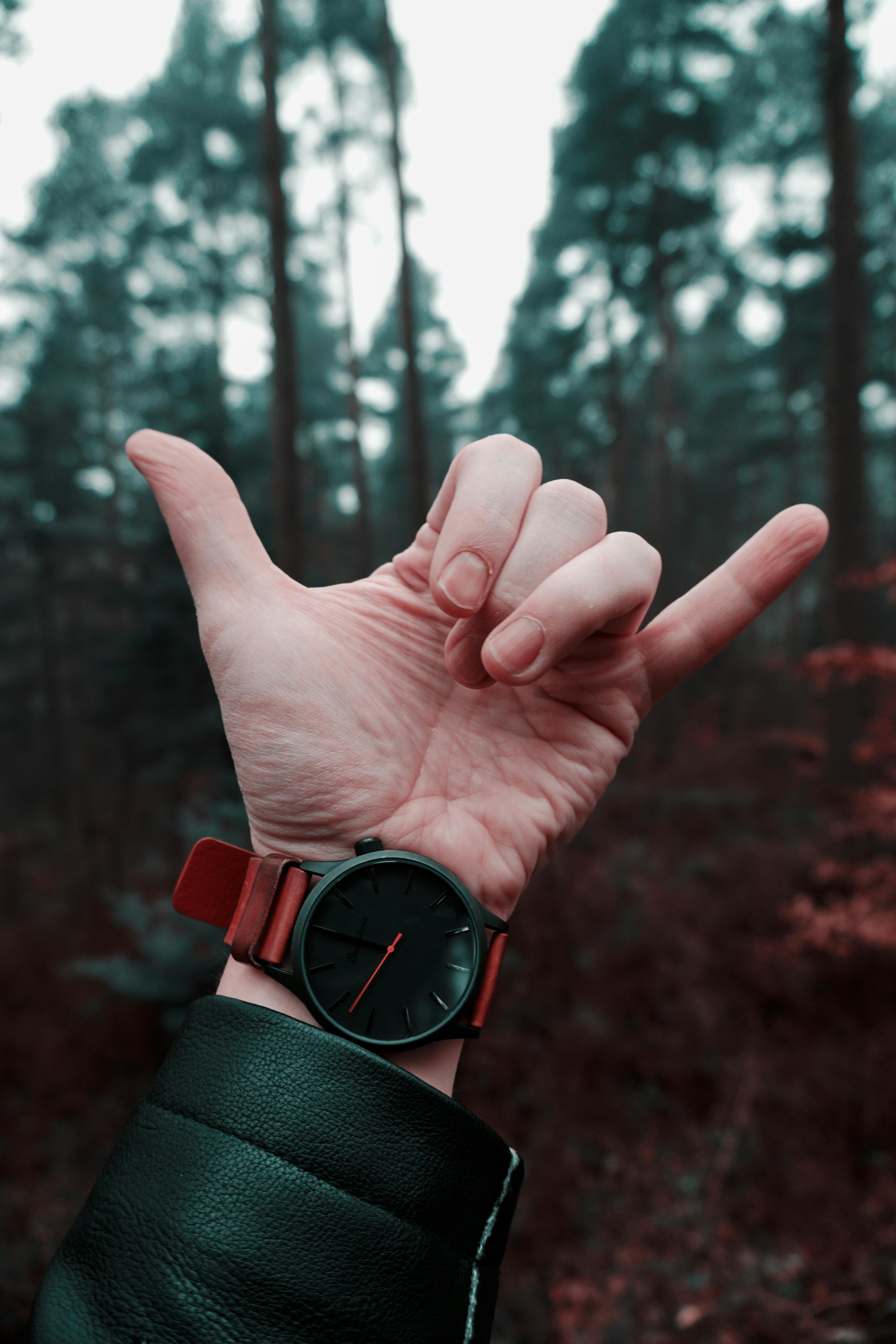 Person Wearing Black Analog Watch · Free Stock Photo