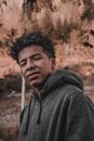 Man in Dark Gray Zip Up Sweater Hoodie