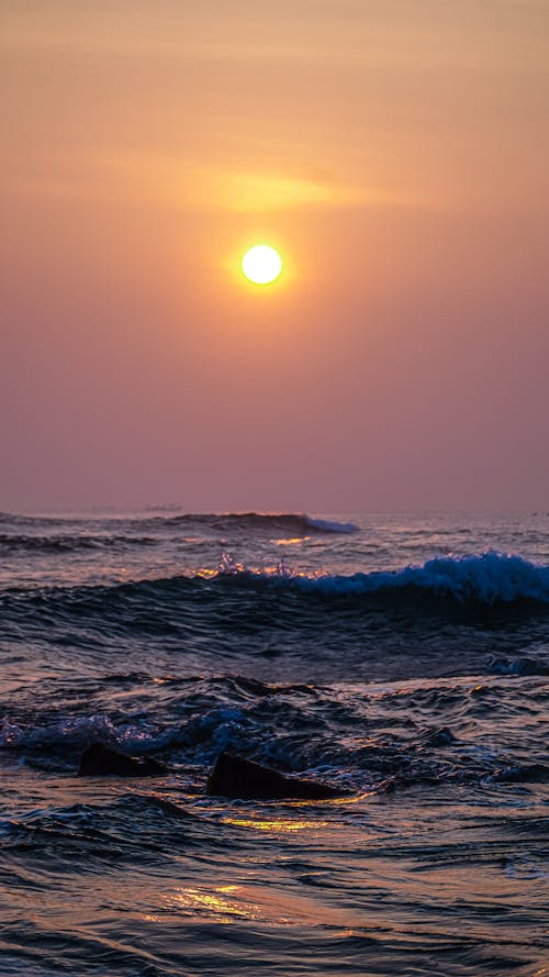 Ocean Waves during Sunset