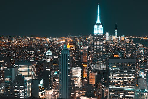 Lit Skyscrapers during Nighttime