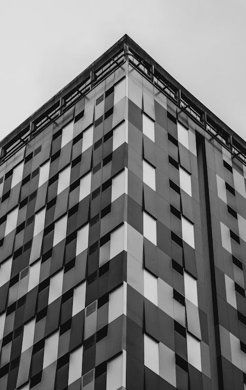  Grayscale Photo of Domino Building in Kiev Ukraine