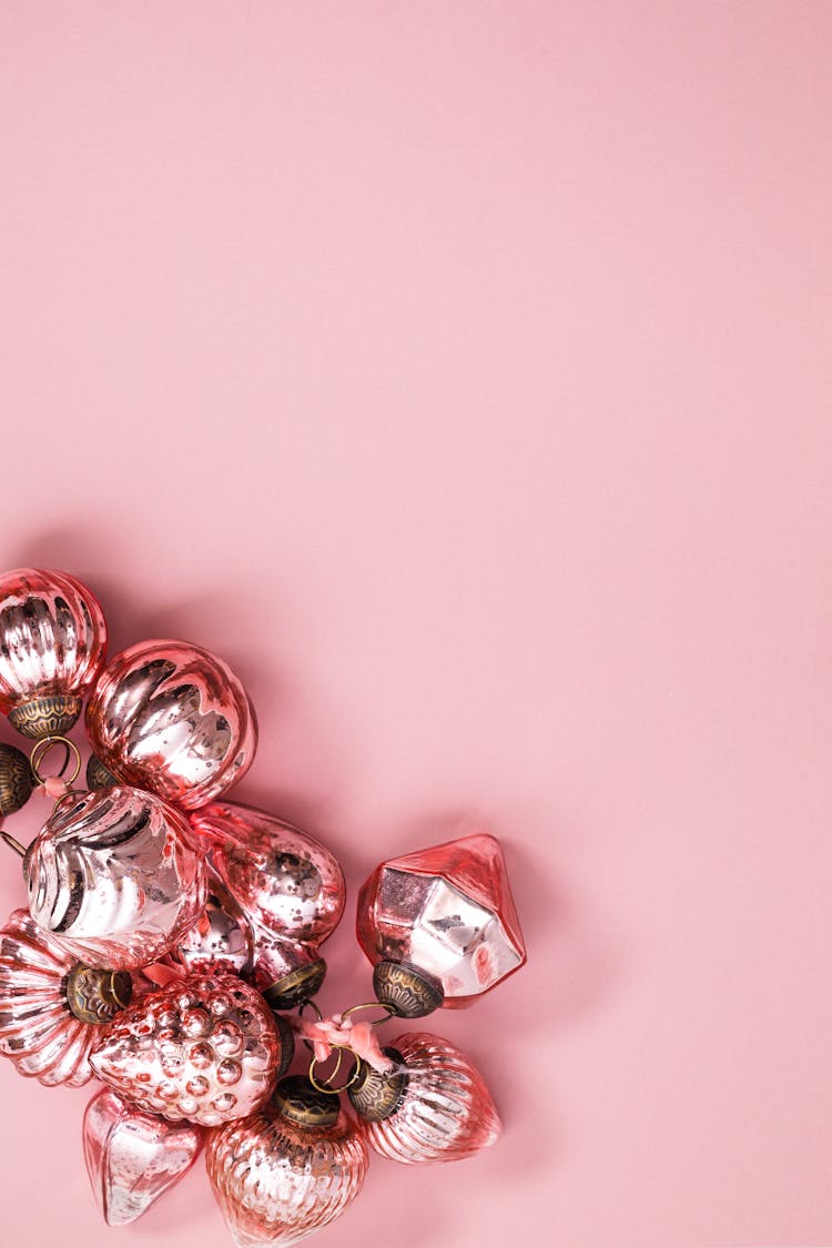 Pink Christmas Baubles 