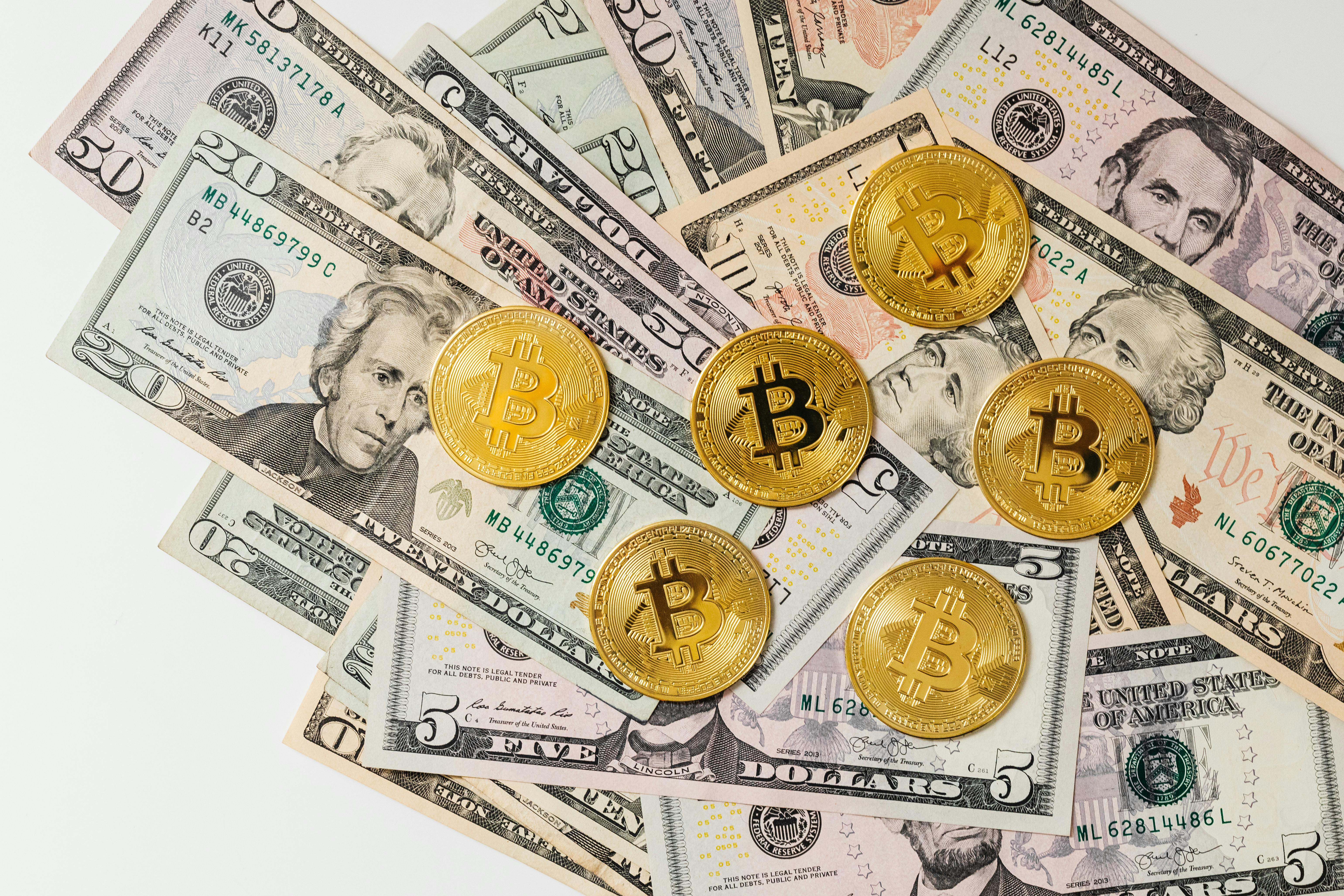bitcoins on paper money
