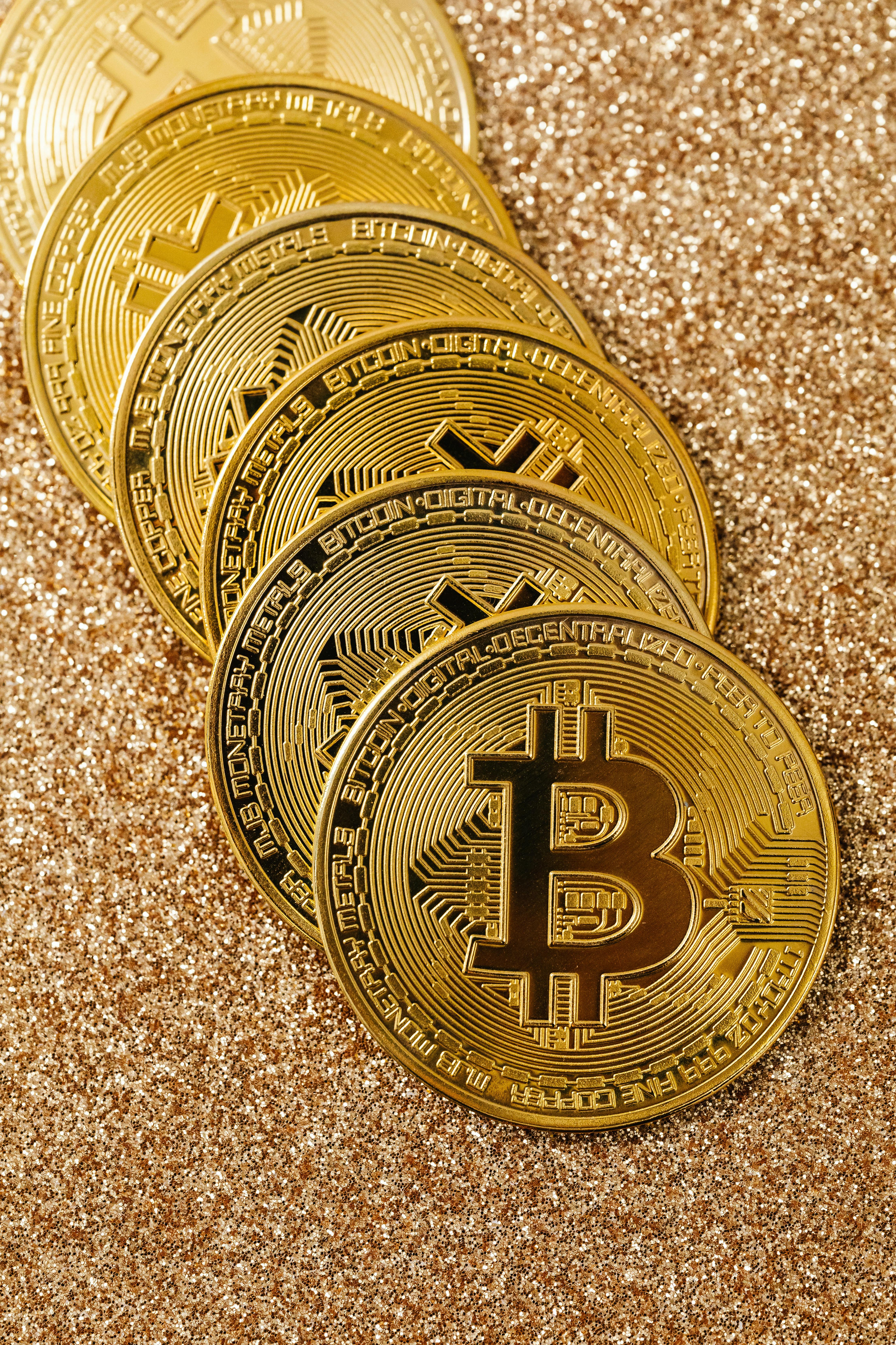 close up shot of bitcoins