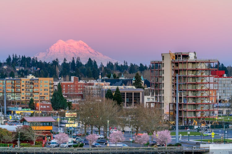 Olympia, Washington At Sunset 