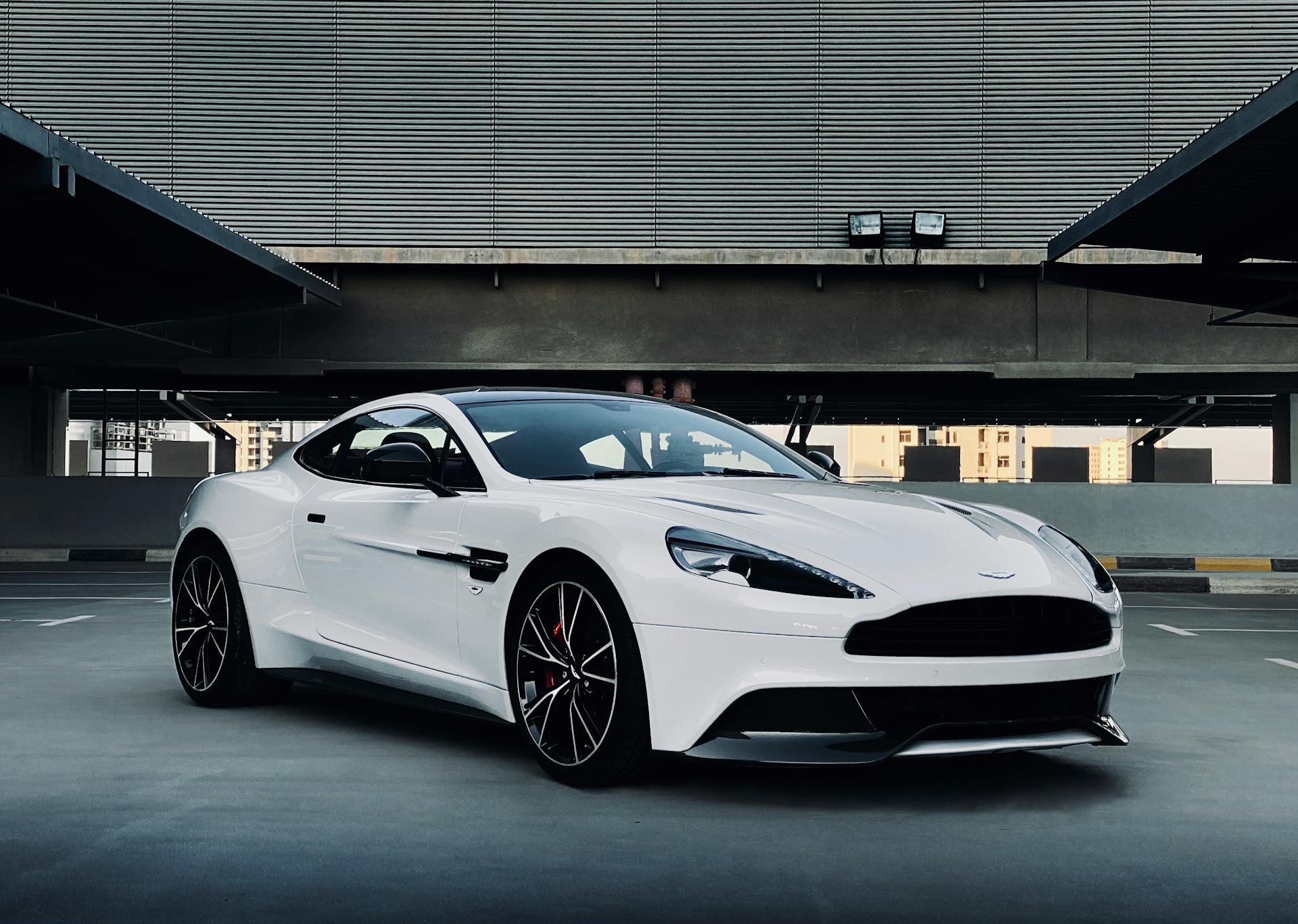 A White Aston Martin