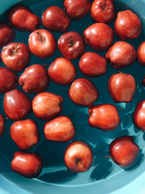 Kostenloses Stock Foto zu äpfel, aufsicht, frische früchte
