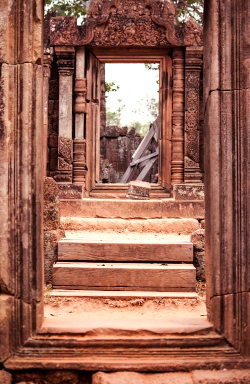 Old ornamental passage in tropical park