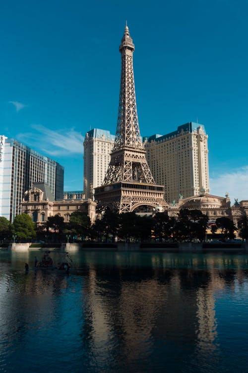 Free Eiffel Tower in Blue Sky  Stock Photo