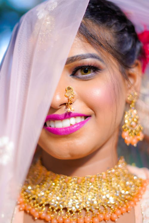 Bride with Pink Lips