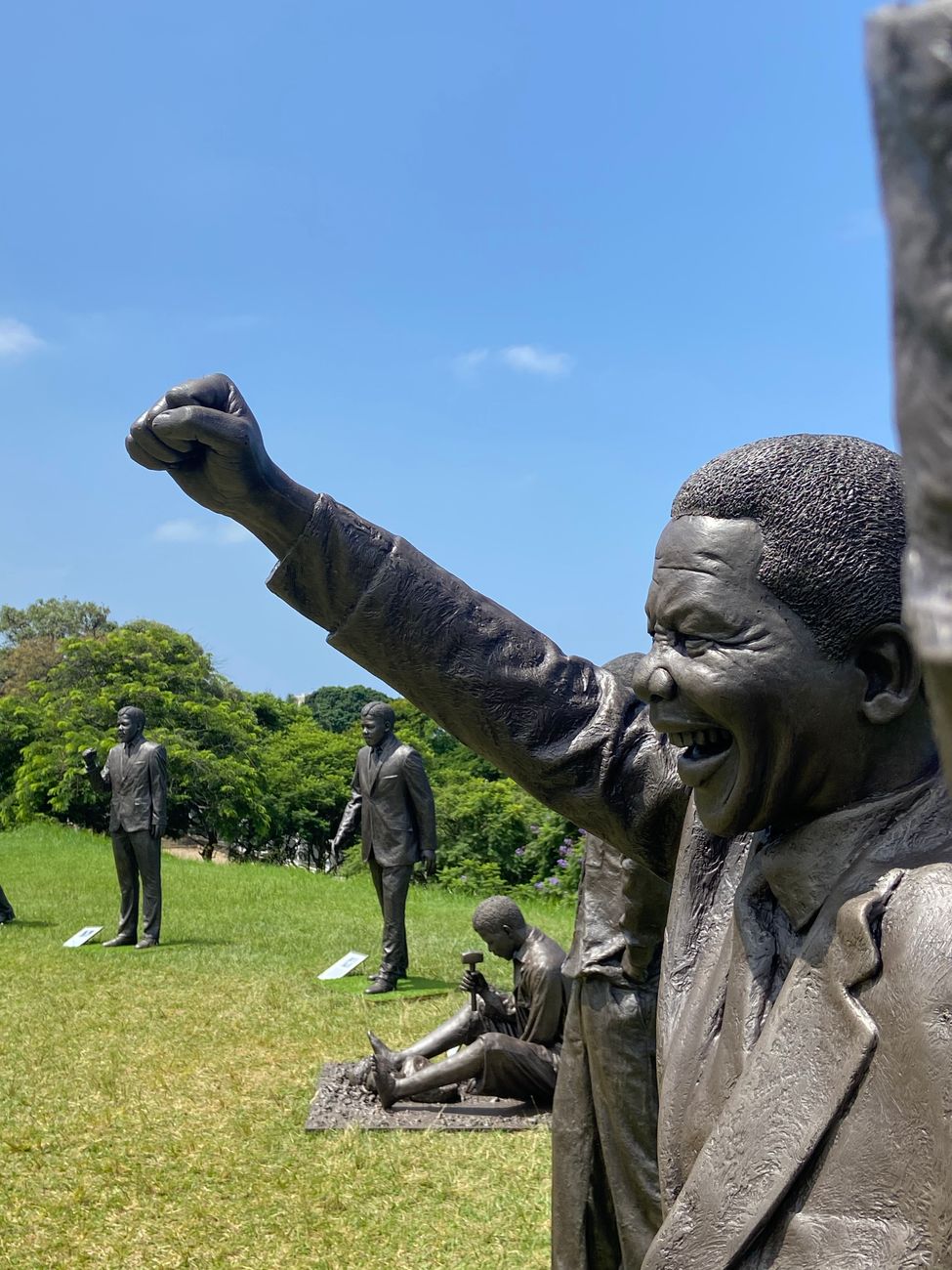 Nelson Mandela bronze statue in Berea Park