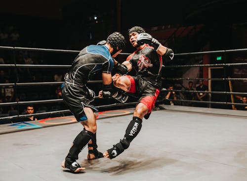 Zwei Kämpfer Kämpfen Im Ring