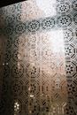 White Hexagonal Floral Textile