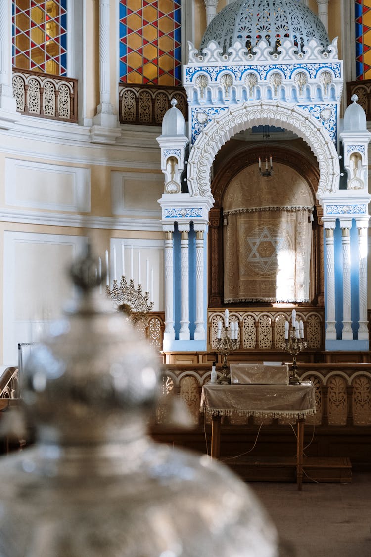 A View Of The Torah Ark In A Synagogue