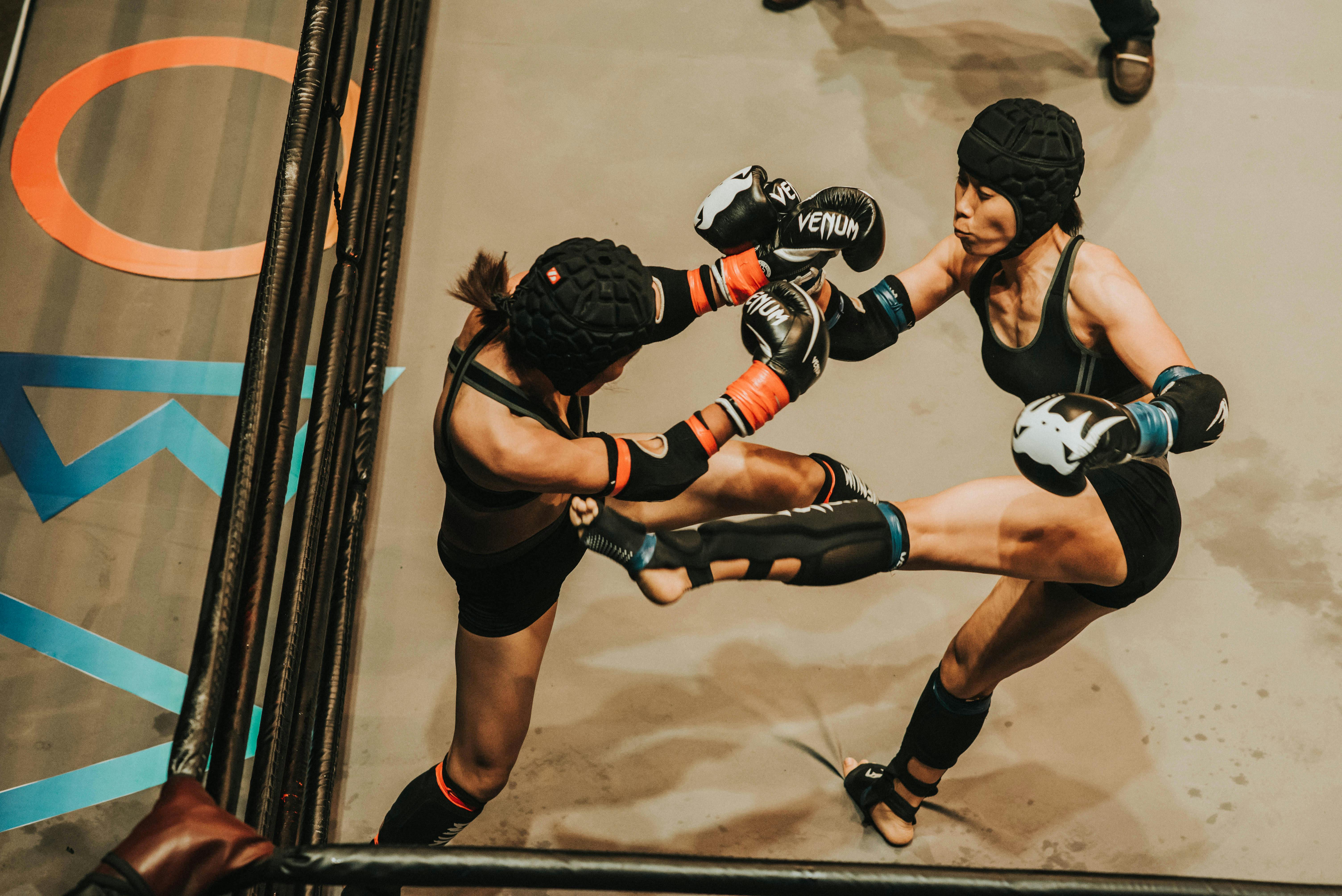 Two Contestant Doing Kick Boxing Match · Free Stock Photo