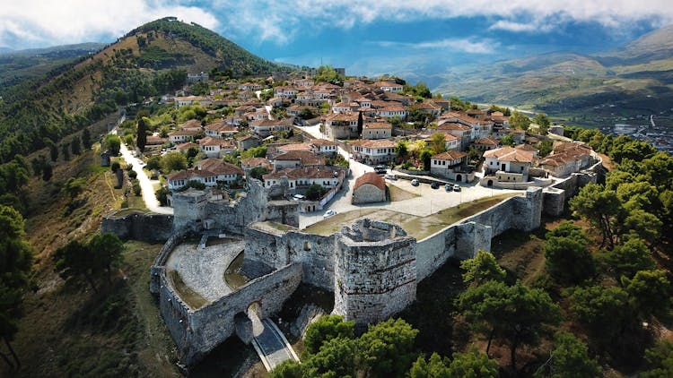 Aerial View Of City Buildings