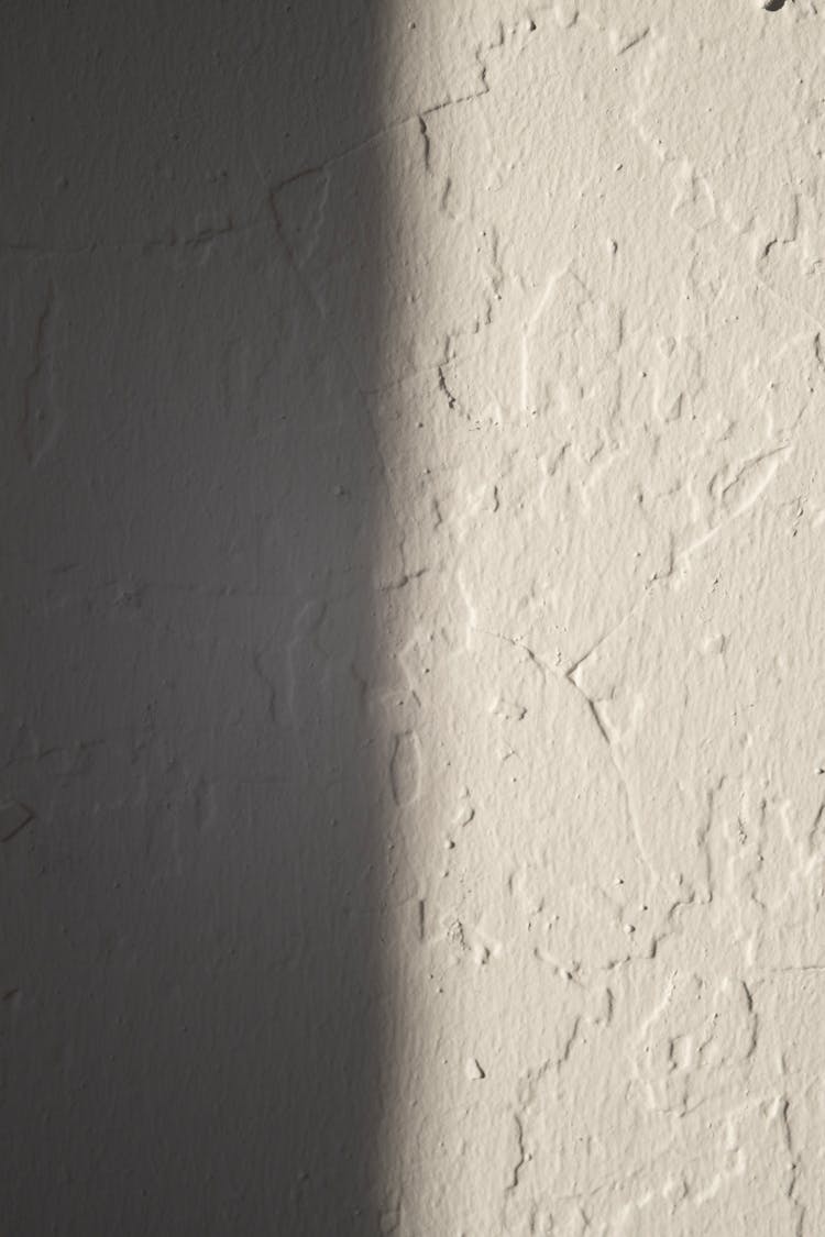 Rough Concrete Wall Of White Color