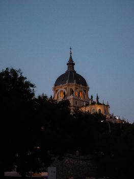Elegant cathedral dome silhouetted against a twilight sky, embodying architectural beauty.